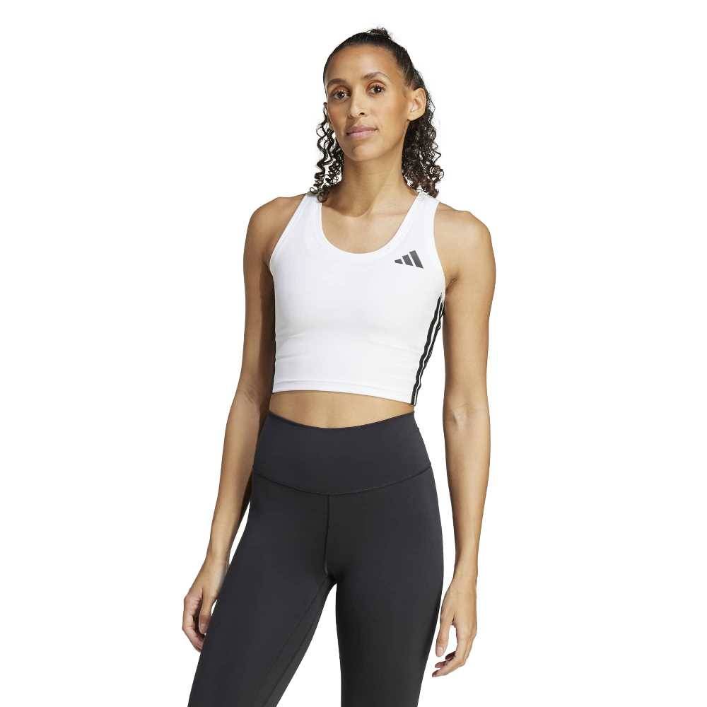ADIDAS WORKOUT ESSENTIALS 3-STRIPES CROPPED TANK TOP