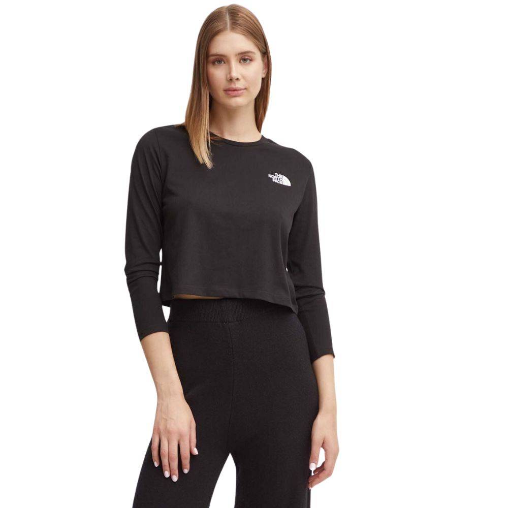 THE NORTH FACE WOMENS LONGSLEEVE SIMPLE DOME CROP TEE