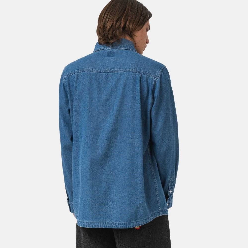 SANTA CRUZ GLOBAL OVAL DOT DENIM SHIRT