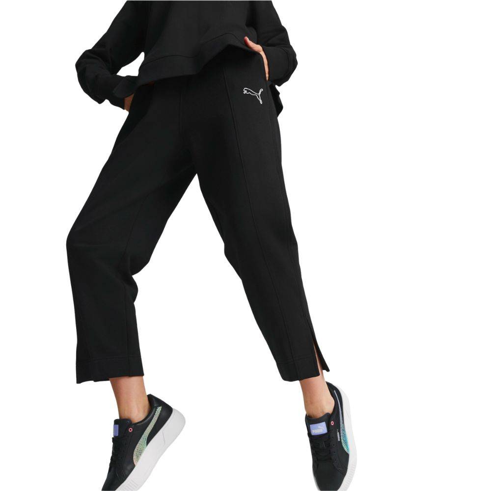 PUMA HER WOMENS FRENCH TERRY HIGH-WAIST PANT