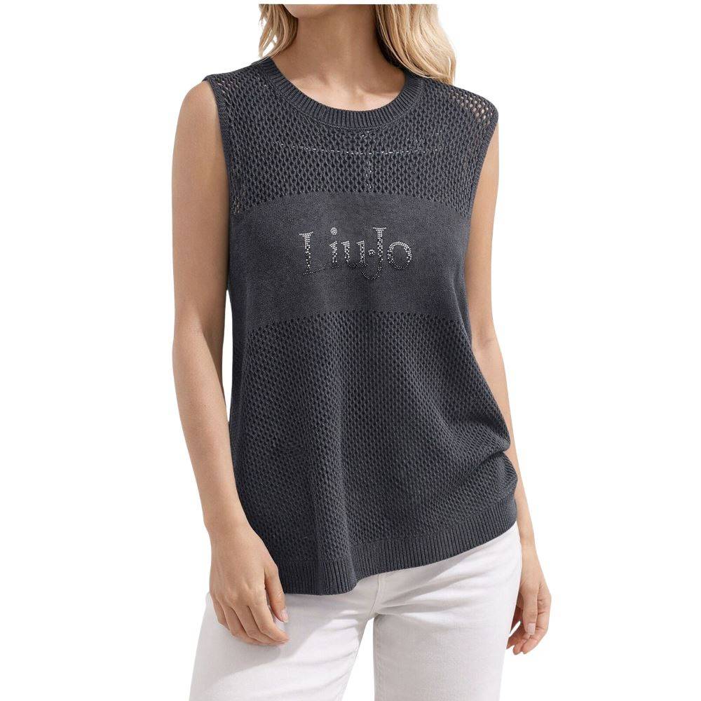 LIU JO OPENWORK KNIT TOP