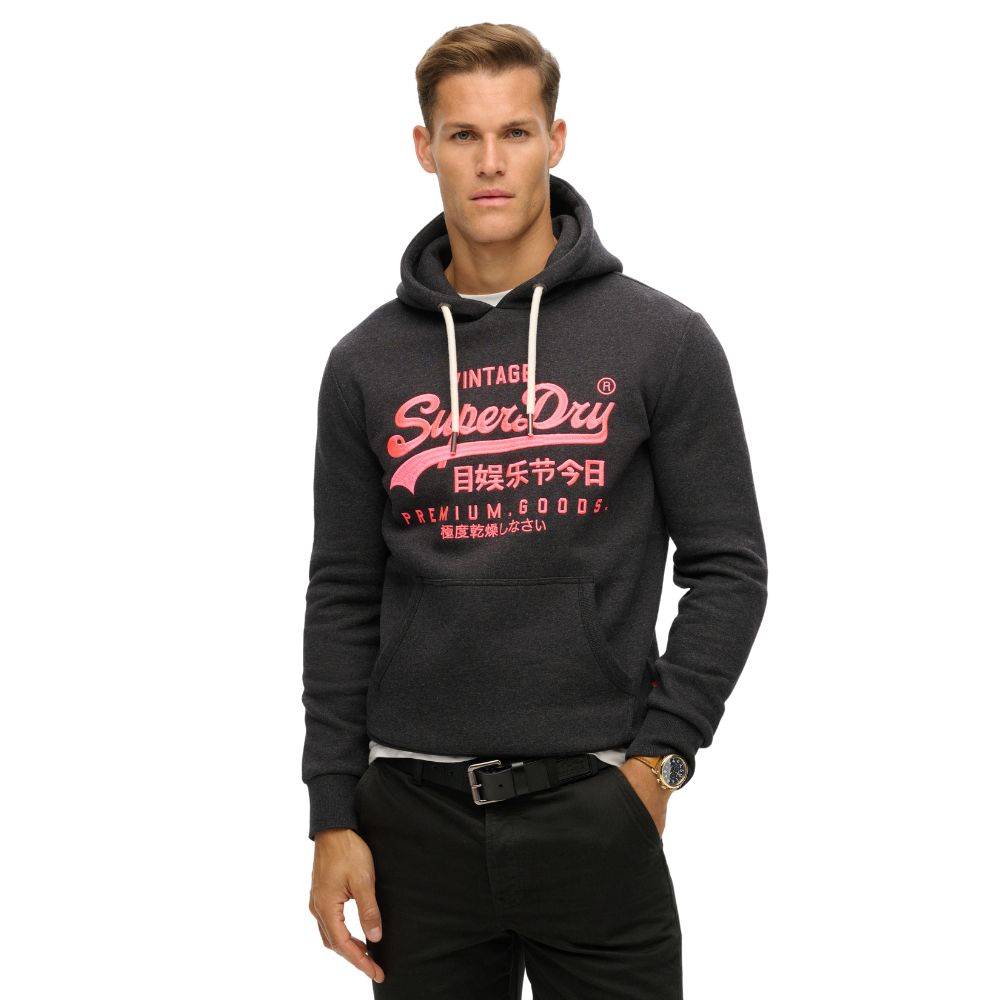 SUPERDRY NEON VINTAGE LOGO GRAPHIC HOODIE