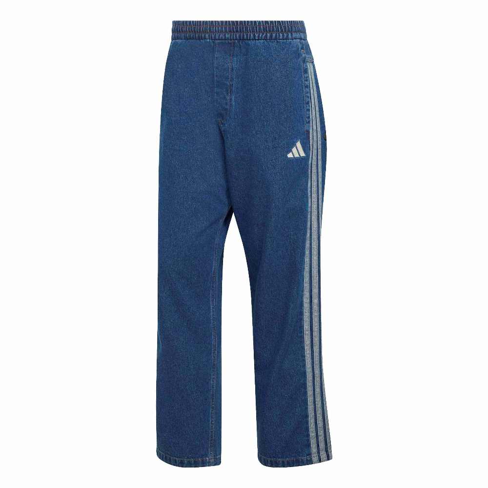 ADIDAS M STADIUM REGULAR FIT DENIM FULL LENGTH OPEN HEM TRACK PANTS