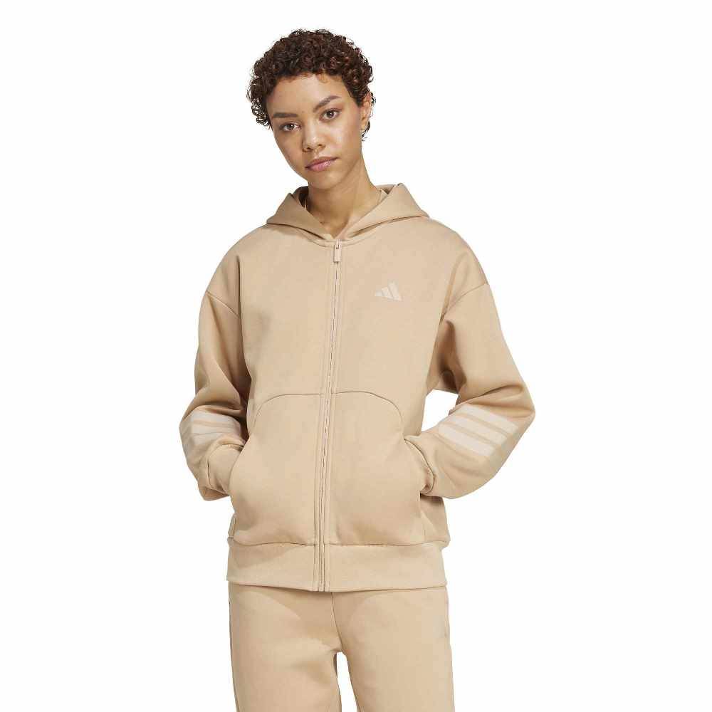 ADIDAS FUTURE ICONS THREE STRIPES FULL ZIP HOODIE
