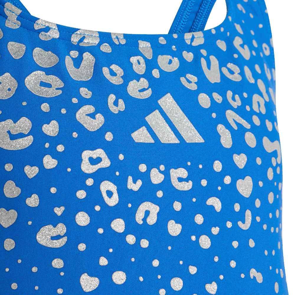 ADIDAS LITTLE GIRLS GLITTER V-BACK SWIMSUIT