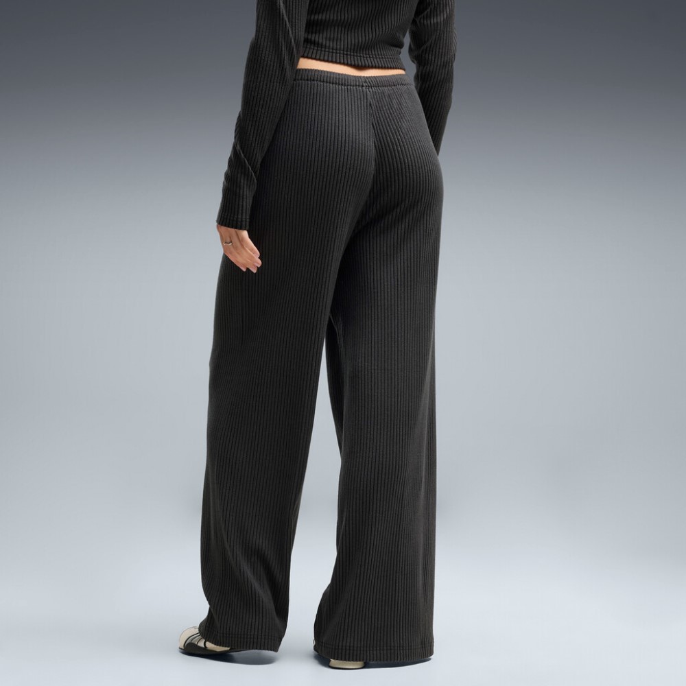 PUMA ESS RIBBED WIDE LEG SOFT TOUCH PANTS OP