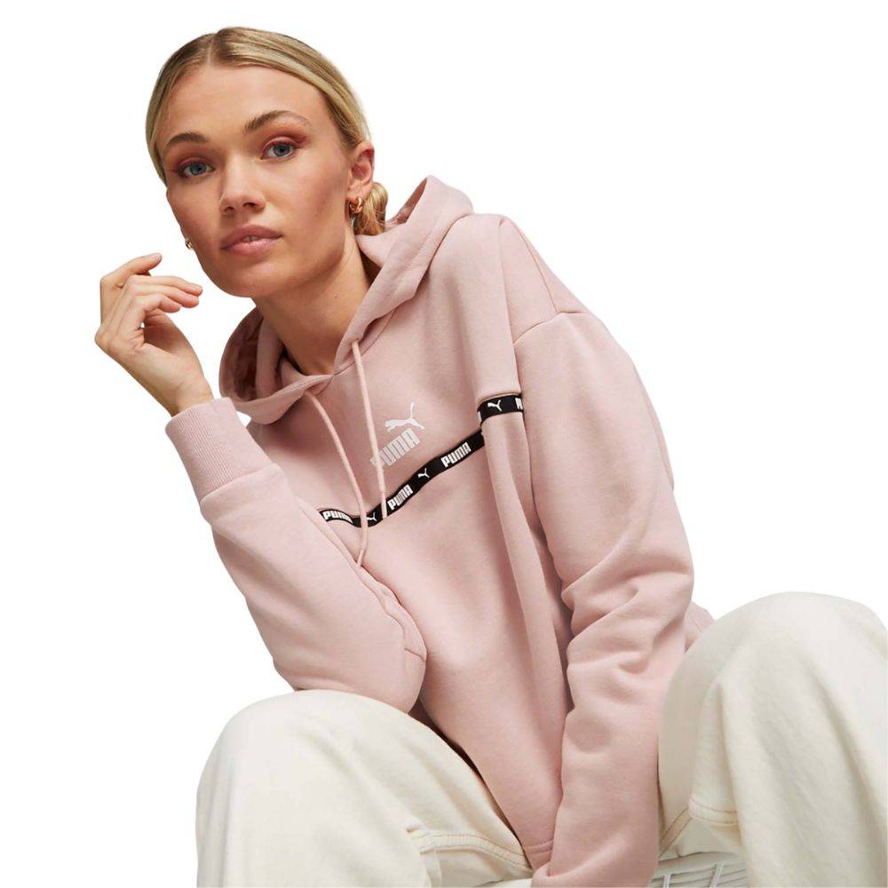 PUMA POWER TAPE WOMENS FLEECE HOODIE