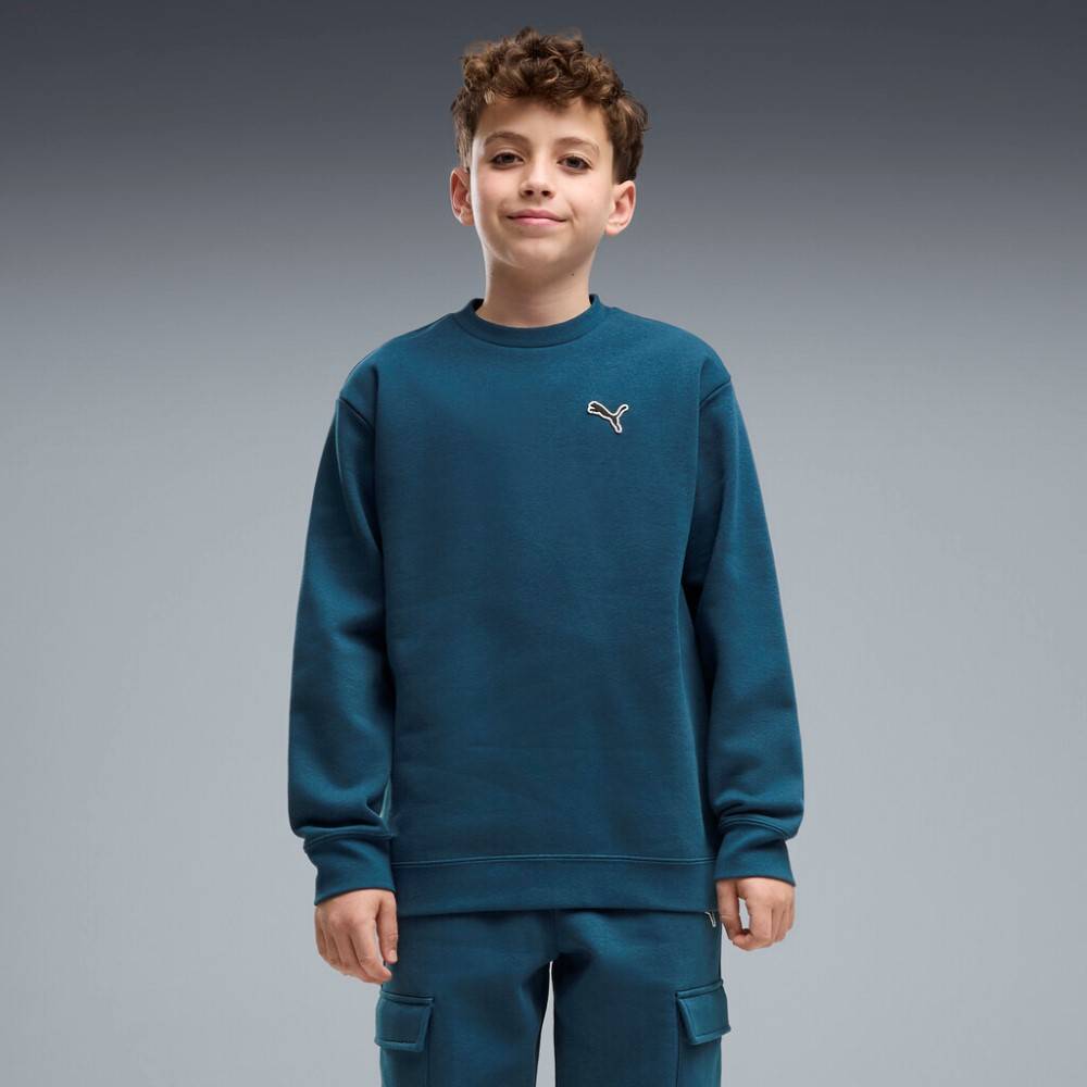 PUMA ESS ELEVATED RELAXED CREW AND CARGO PANTS SUIT FL B