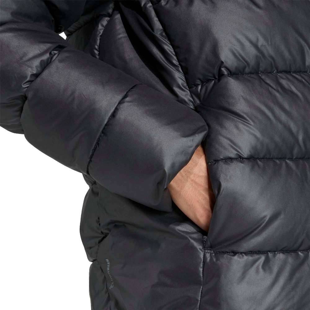 ADIDAS M ESSENTIALS CLIMAWARM SYNTHETIC DOWN PUFFER HOODED JACKETS