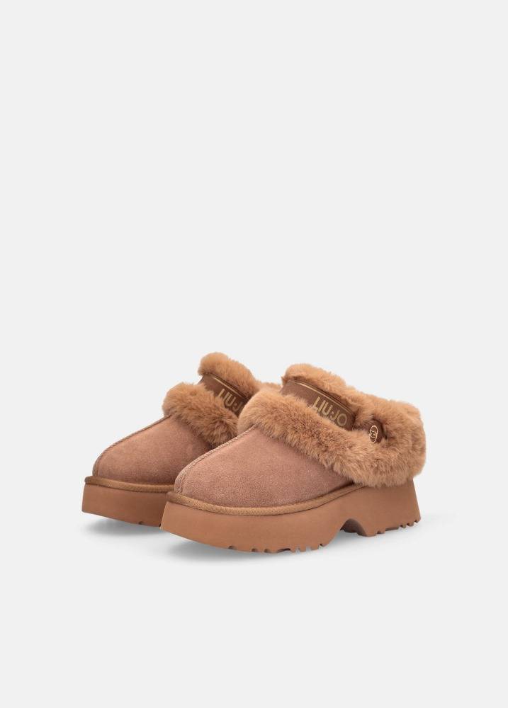 LIU JO JUNY - SUEDE WARM MULES