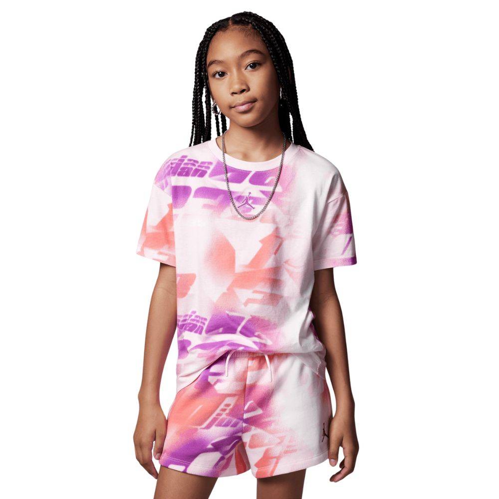 NIKE JORDAN GIRLS TRIPLE TEAM AOP TEE