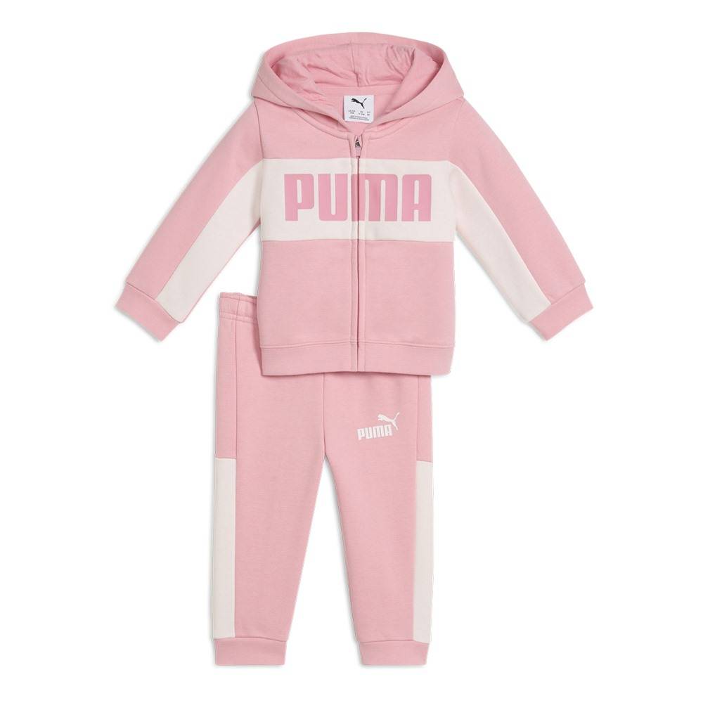 PUMA MINICATS ESS BLOCK HOODED FZ SET FLEECE INF