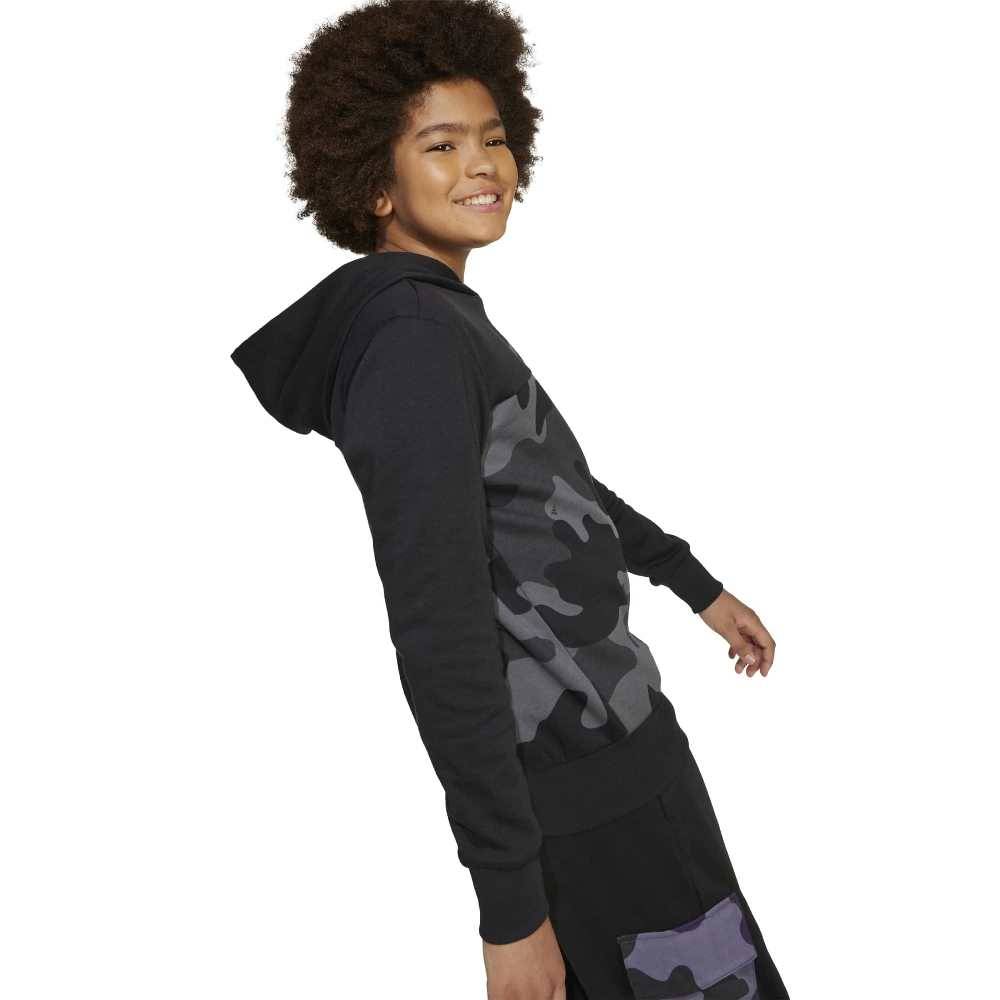 ADIDAS YOUTH SEASONAL ESSENTIALS CAMO FLEECE HOODIE