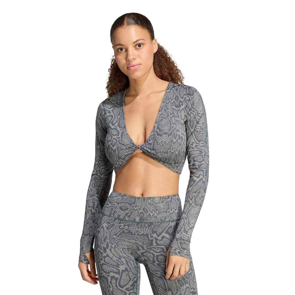 ADIDAS PRIMELIFT WORKOUT SNAKE TWIST REVERSIBLE LONG SLEEVE