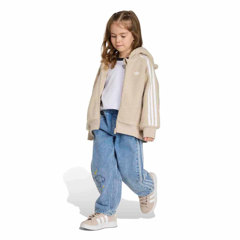 ADIDAS ORIGINALS LITTLE GIRLS CARE BEARS SST TEDDY FLEECE HOODED TT