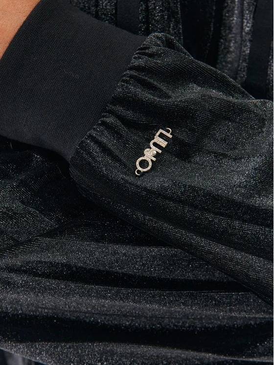 LIU JO CHENILLE PLEATED SWEATSHIRT