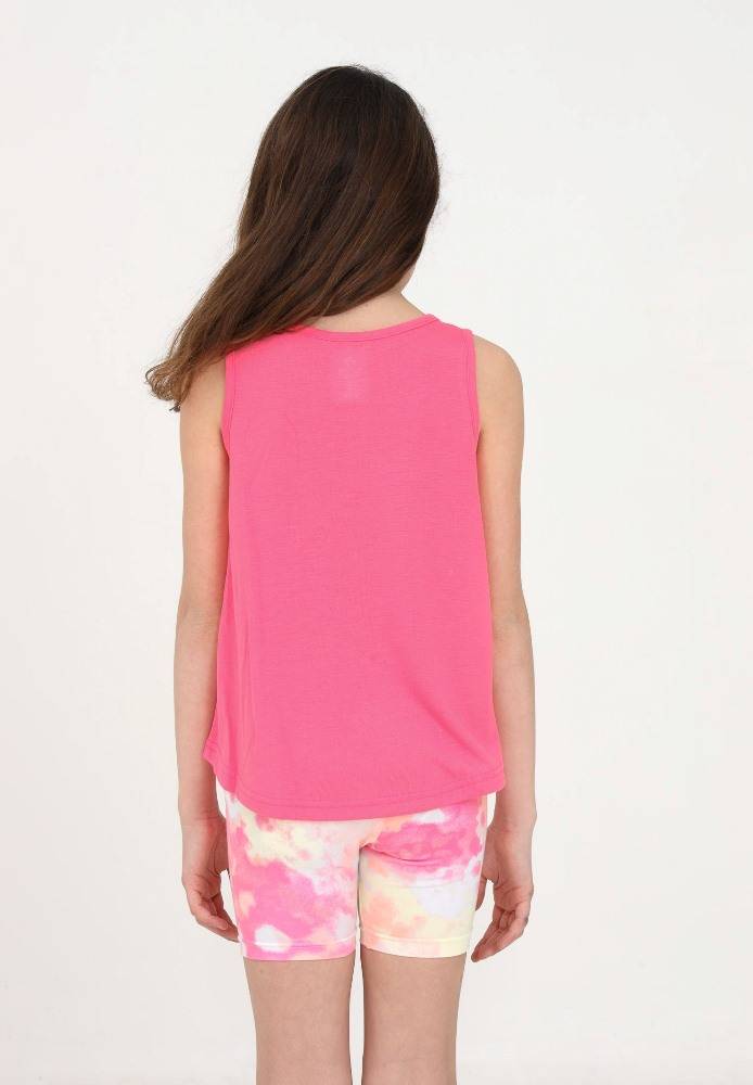 CONVERSE LITTLE GIRLS FLORAL PRINTED TANK-SHORT SET
