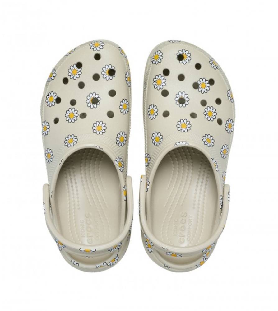 CROCS CLASSIC PLATFORM FLORAL CLOG