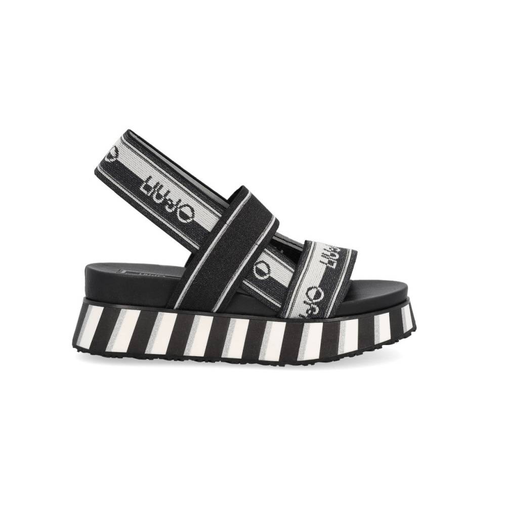 LIU JO FRIDA 11 - SANDALS WITH JACQUARD LOGO