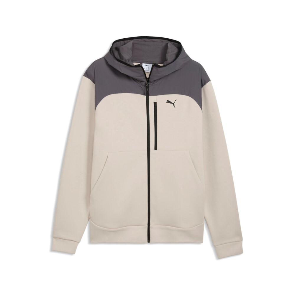 PUMA PUMATECH MATERIAL MIX FULL-ZIP HOODIE DK