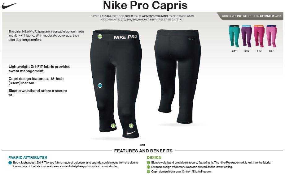 NIKE PRO CAPRI YOUTH GIRL
