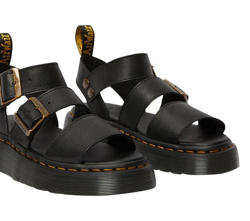 DR. MARTENS GRYPHON QUAD LEATHER PLATFORM SANDALS