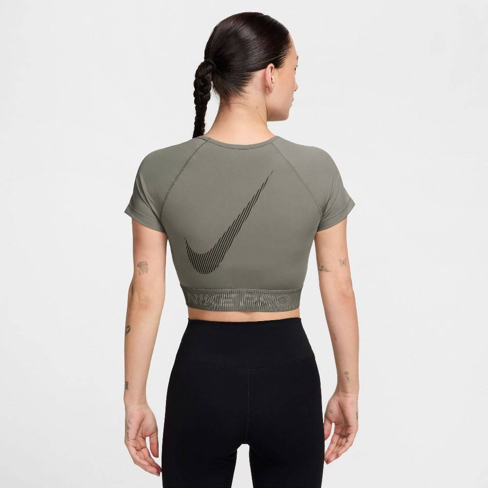 NIKE PRO DRI-FIT SHORT-SLEEVE CROPPED GRAPHIC TOP