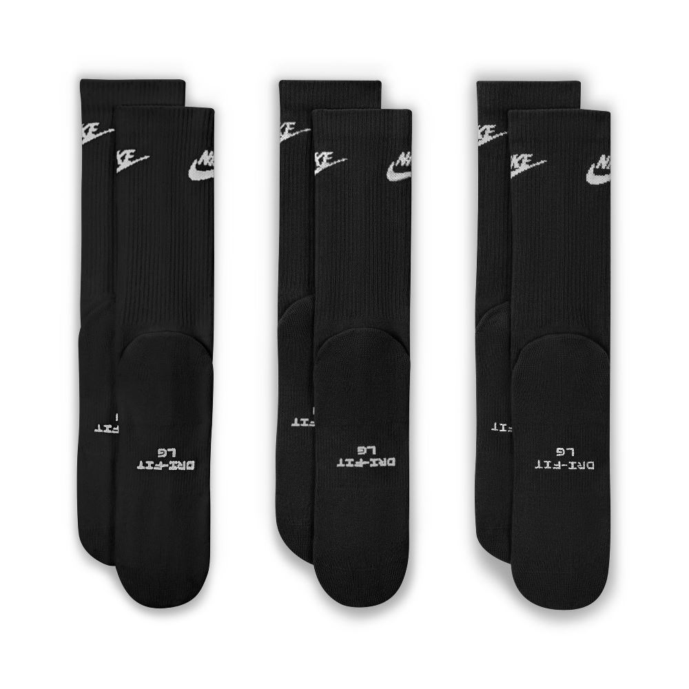 NIKE EVERYDAY ELEVATED CREW SOCKS FUTURA (3-PAIRS)