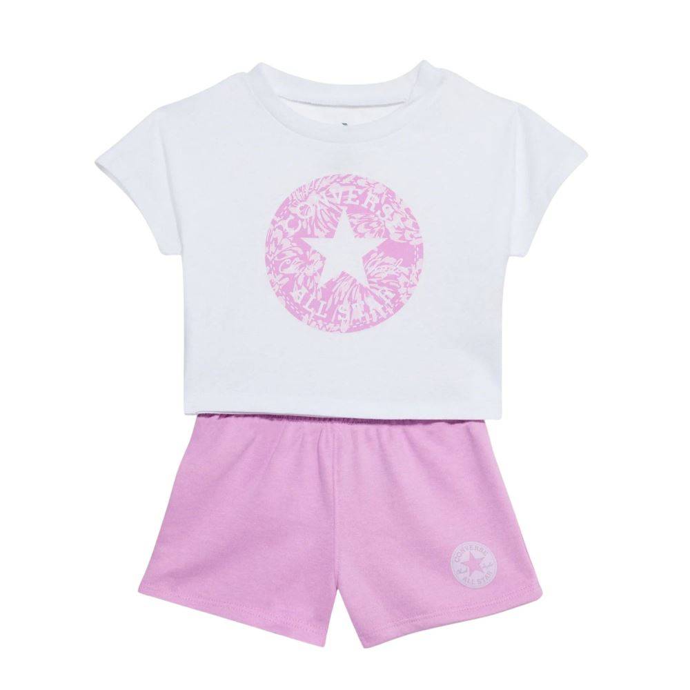 CONVERSE CNVG FLORAL TEE & SHORT SET