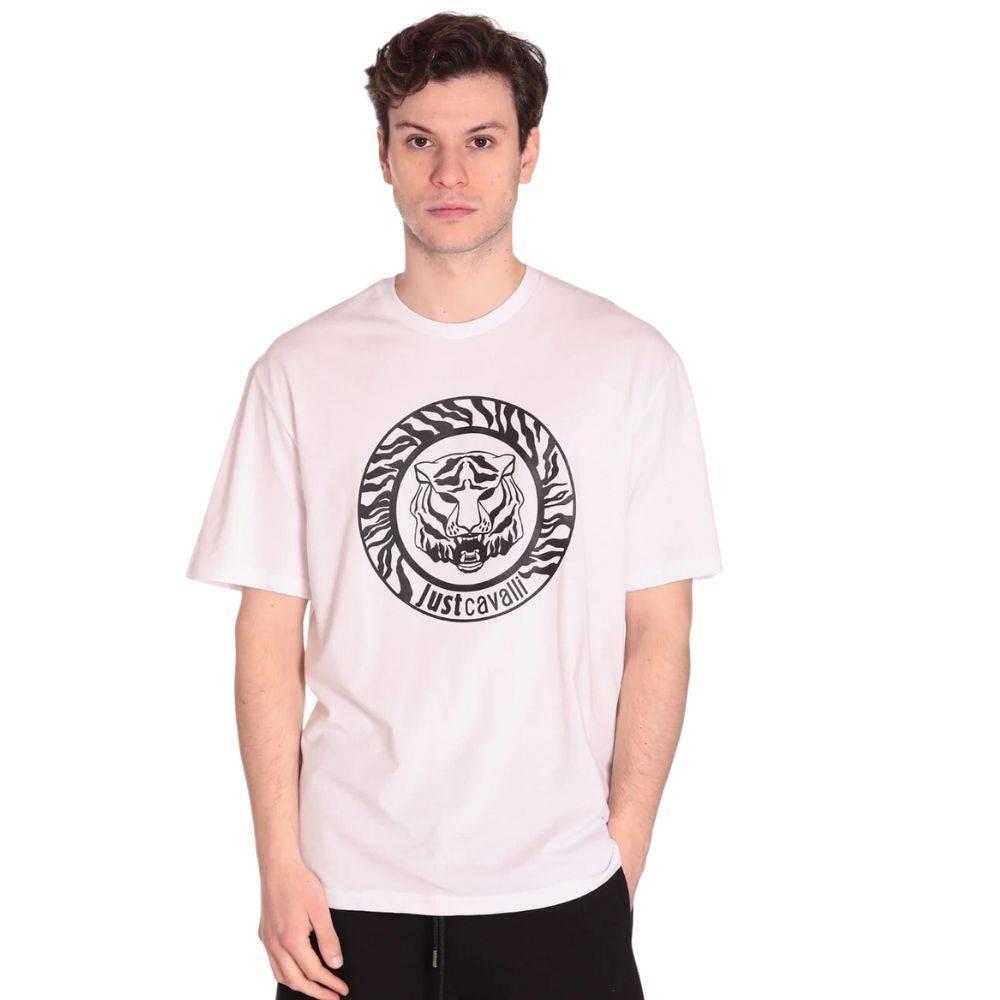JUST CAVALLI RUBBER LOGO T-SHIRT