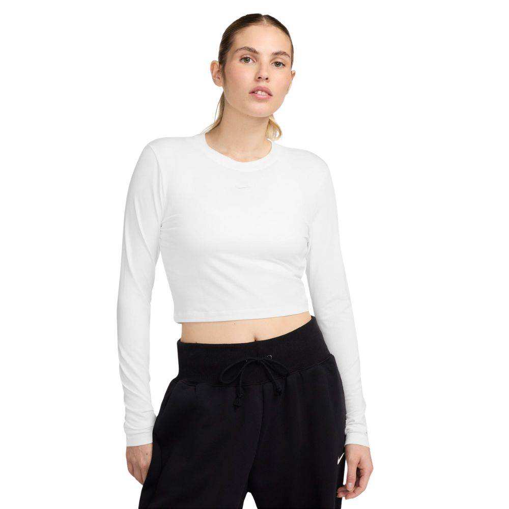 NIKE NSW WOMENS CHILL KNIT LONG-SLEEVE CROPPED TOP
