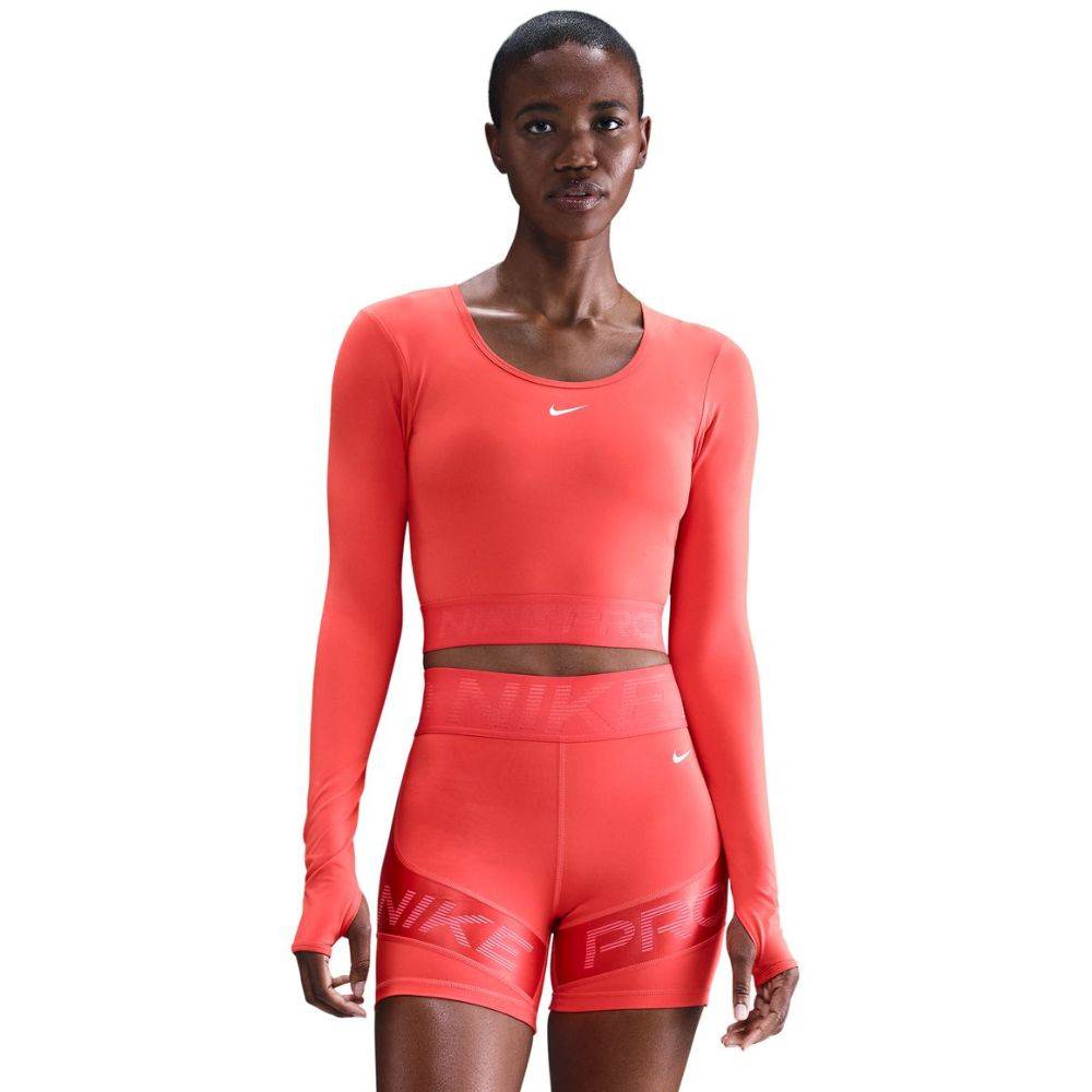 NIKE PRO DRI-FIT WOMENS LS CROPPED TOP