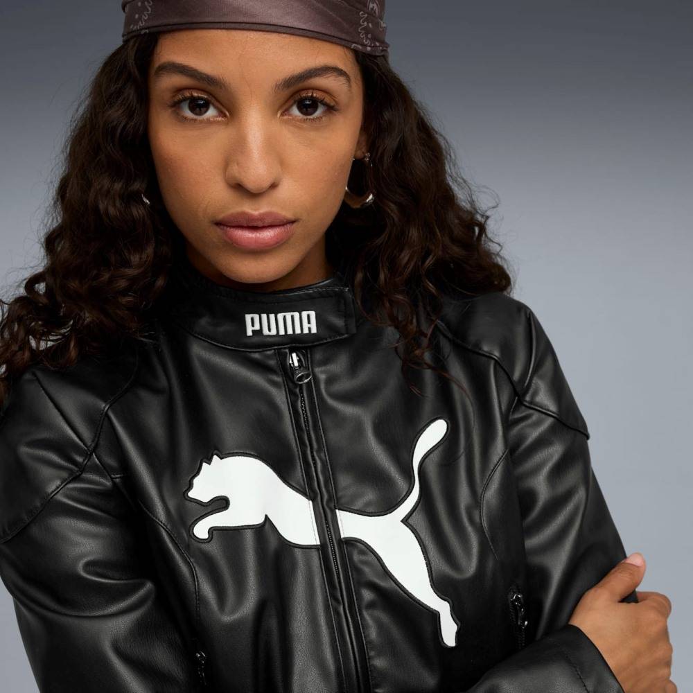 PUMA FUTURE.PUMA.ARCHIVE PLEATHER RACER JACKET