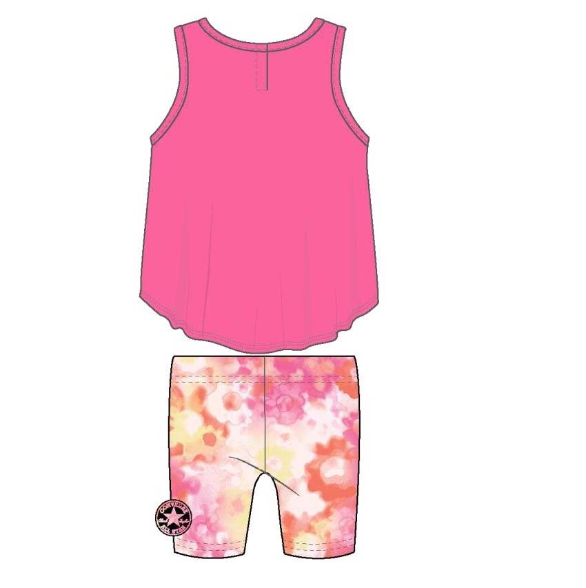 CONVERSE INFANT FLORAL PRINTED TANK-SHORT SET