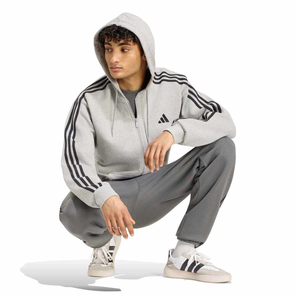 ADIDAS M ESSENTIALS 3-STRIPES FRENCH TERRY FULL-ZIP HOODIE