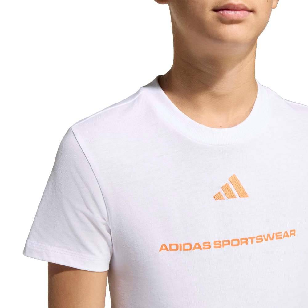 ADIDAS BOYS SLOGAN SINGLE JERSEY T-SHIRT