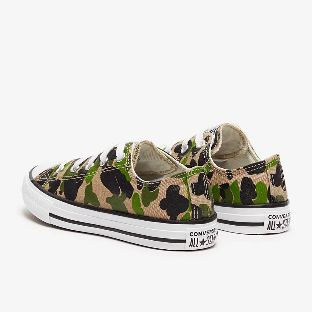 CONVERSE ALL STAR CAMO LOW KIDS SHOES