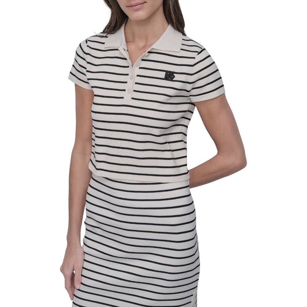 DKNY STRIPE POLO TEE