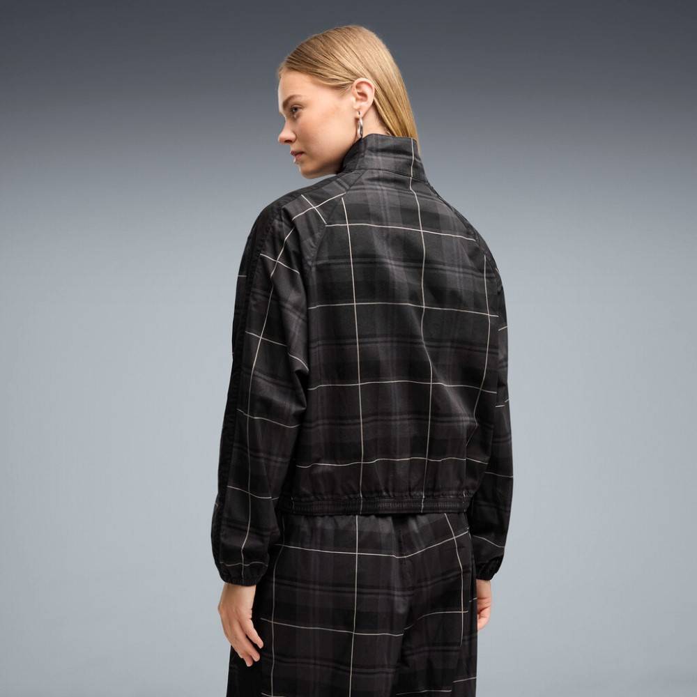 PUMA T7 RELAXED TARTAN WOVEN JACKET