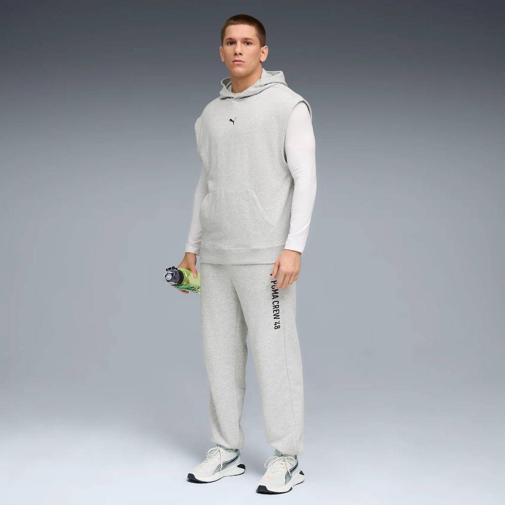 PUMA M GRAPHIC FRENCH TERRY SLEEVELESS HOODIE
