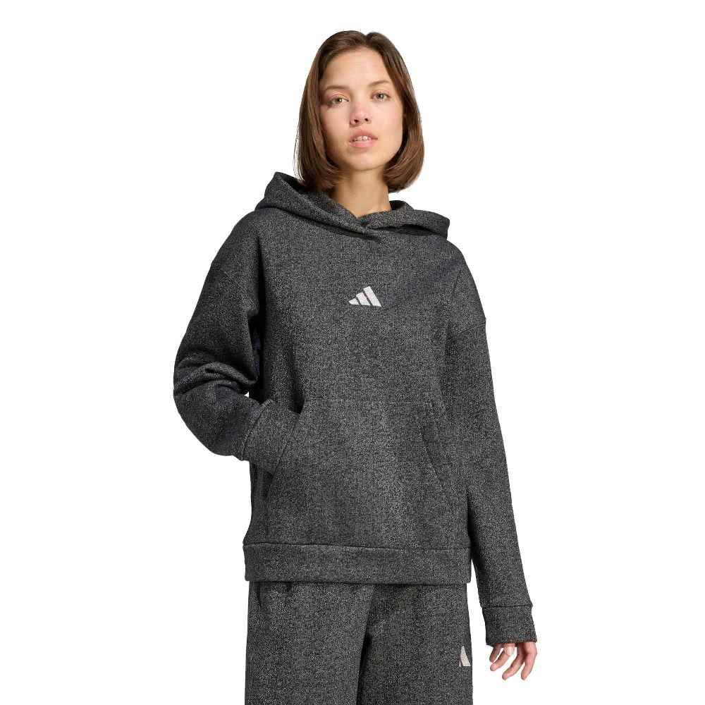 ADIDAS ALL SZN HOLIDAY GLITTER FLEECE LOOSE HOODIE