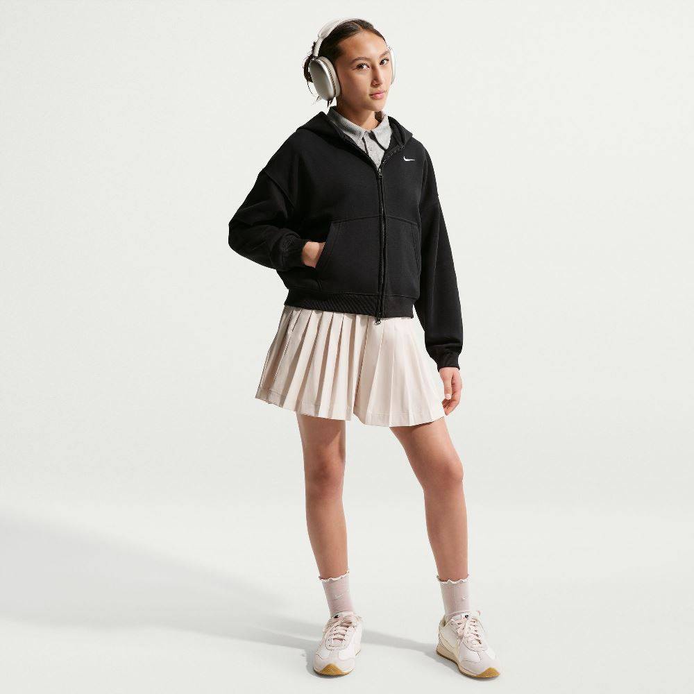 NIKE STUDIO GIRLS FLEECE FULL-ZIP HOODIE