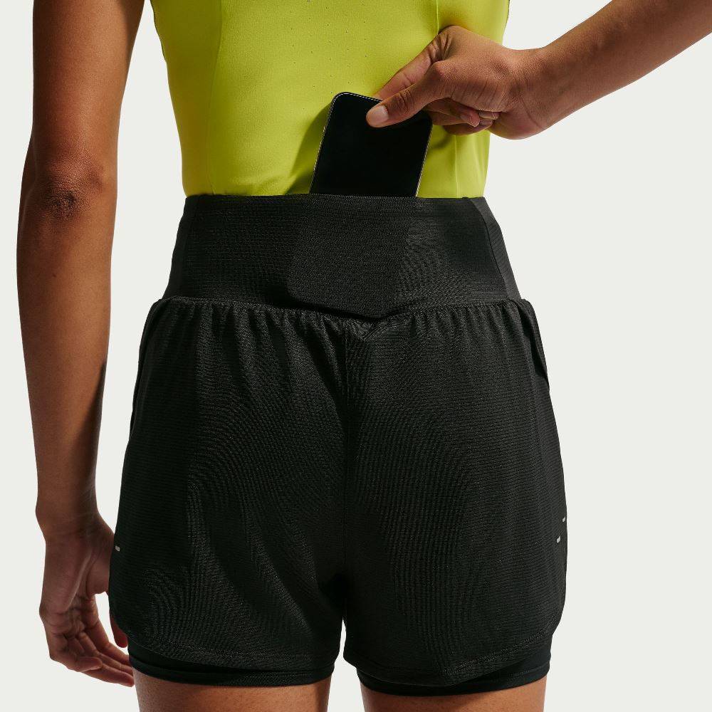 NIKE WOMENS MESH 2-IN-1 TRAINING SHORT