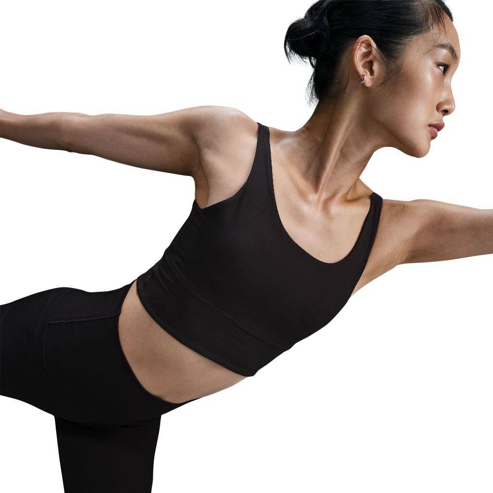 NIKE ZENVY RIB LIGHT-SUPPORT PADDED SPORTS BRA