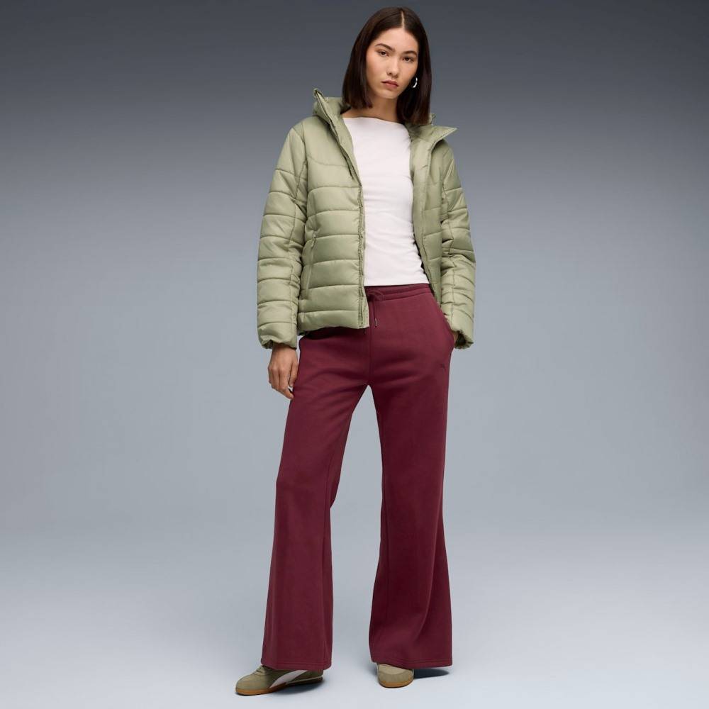 PUMA HER COMFORT HIGH-WAIST STRAIGHT PANTS FLEECE OP