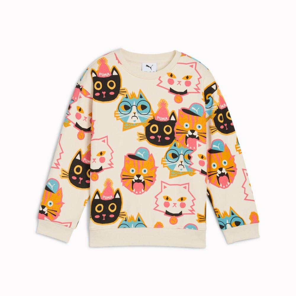 PUMA MOODY CAT AOP CREW TR PS