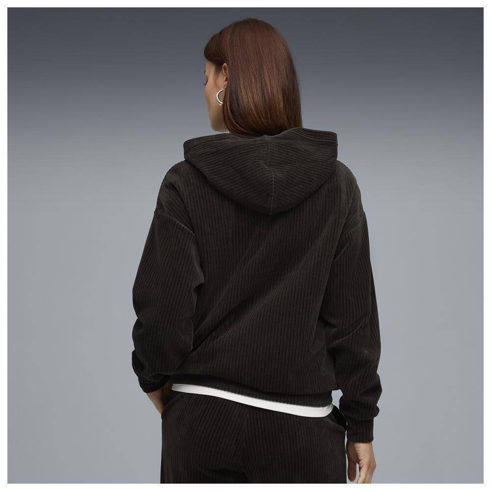 PUMA ESS ELEVATED COMFORT VELOUR RIB HOODIE
