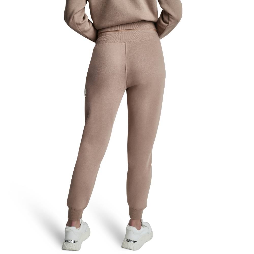 DKNY VARSITY LOGO MID RISE RIB WAIST AND CUFF JOGGER