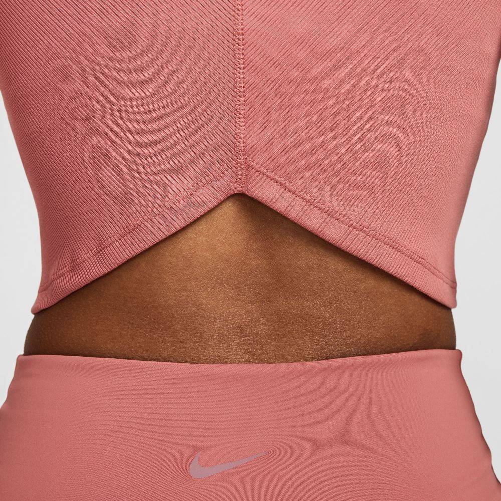 NIKE ONE RIB SHORT-SLEEVE CROPPED TOP