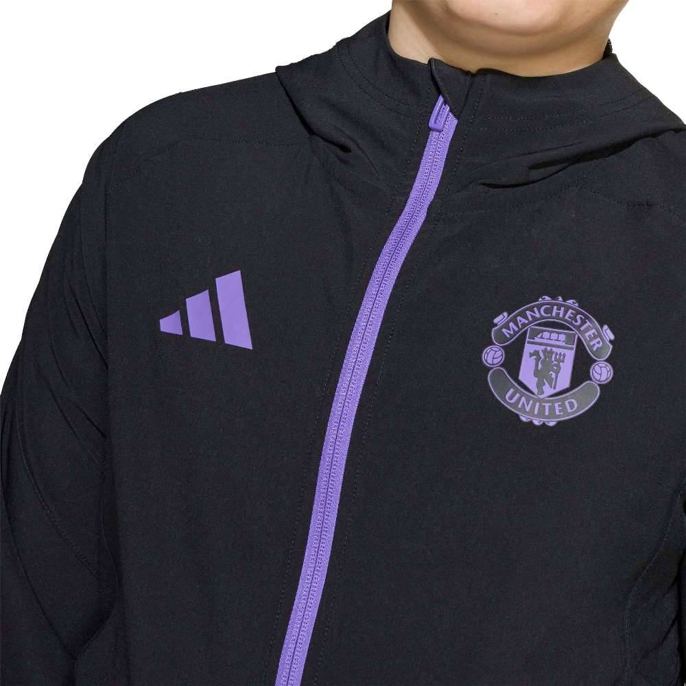 ADIDAS YOUTH MANCHESTER UNITED TIRO25 COMPETITION VIS TECH TRAVEL JACKET
